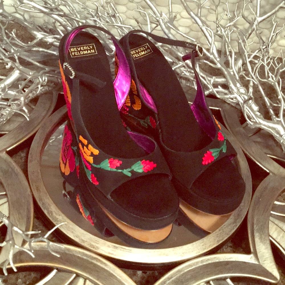 Beverly Feldman wedge sandals
